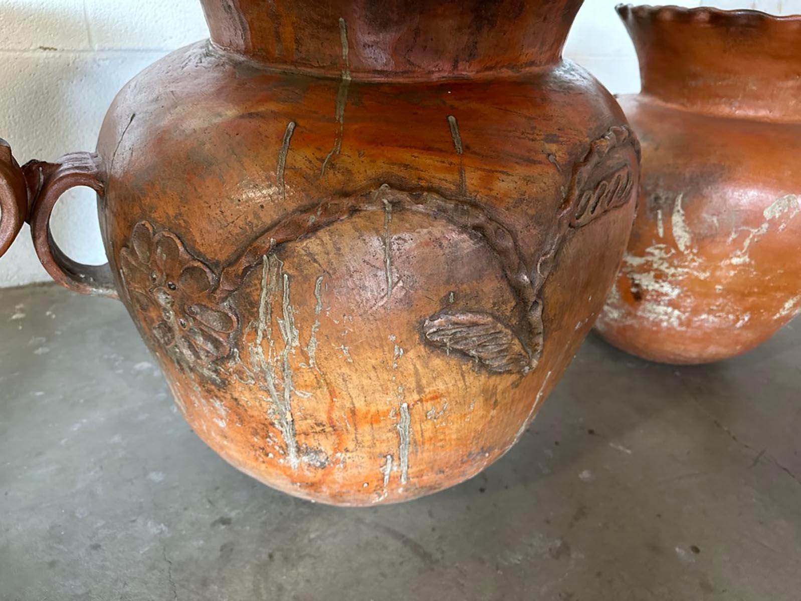 19th Century Ceramic Floreros - Water Storage Pots For Sale 2