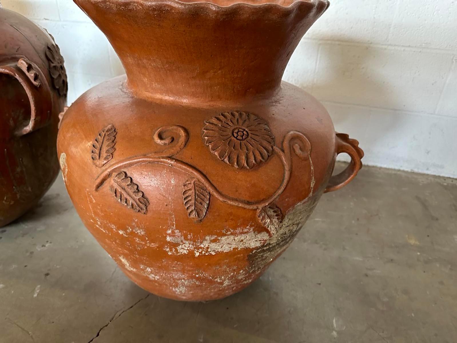 19th Century Ceramic Floreros - Water Storage Pots For Sale 3