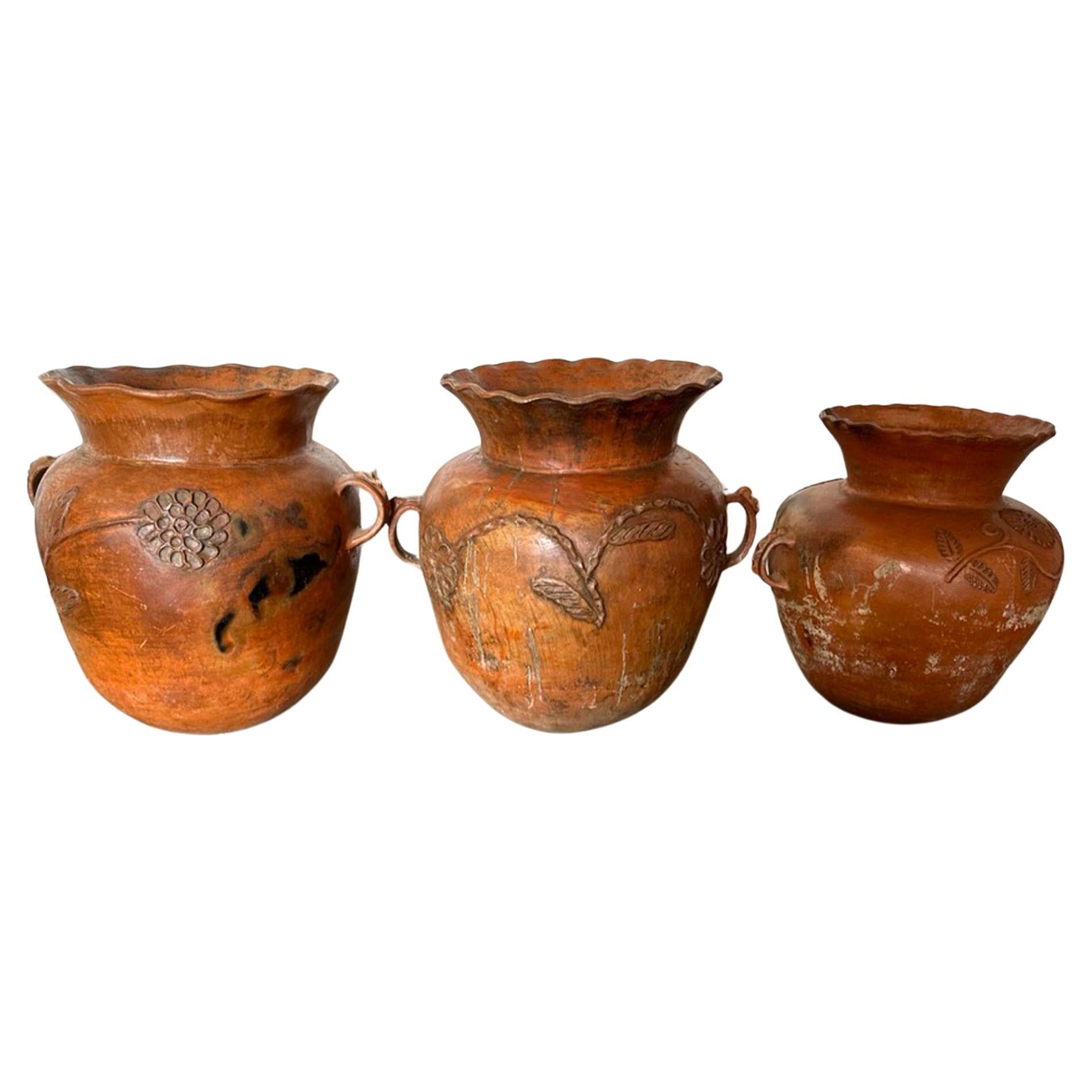 19th Century Ceramic Floreros - Water Storage Pots