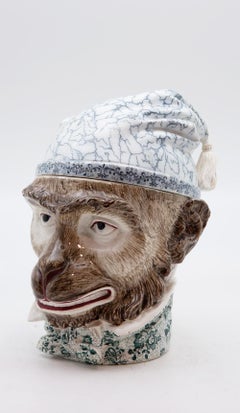 19th Century Ceramic Monkey Tobacco Jar
