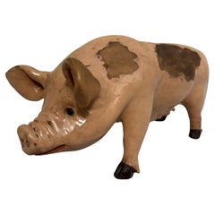 19th century ceramic pig
