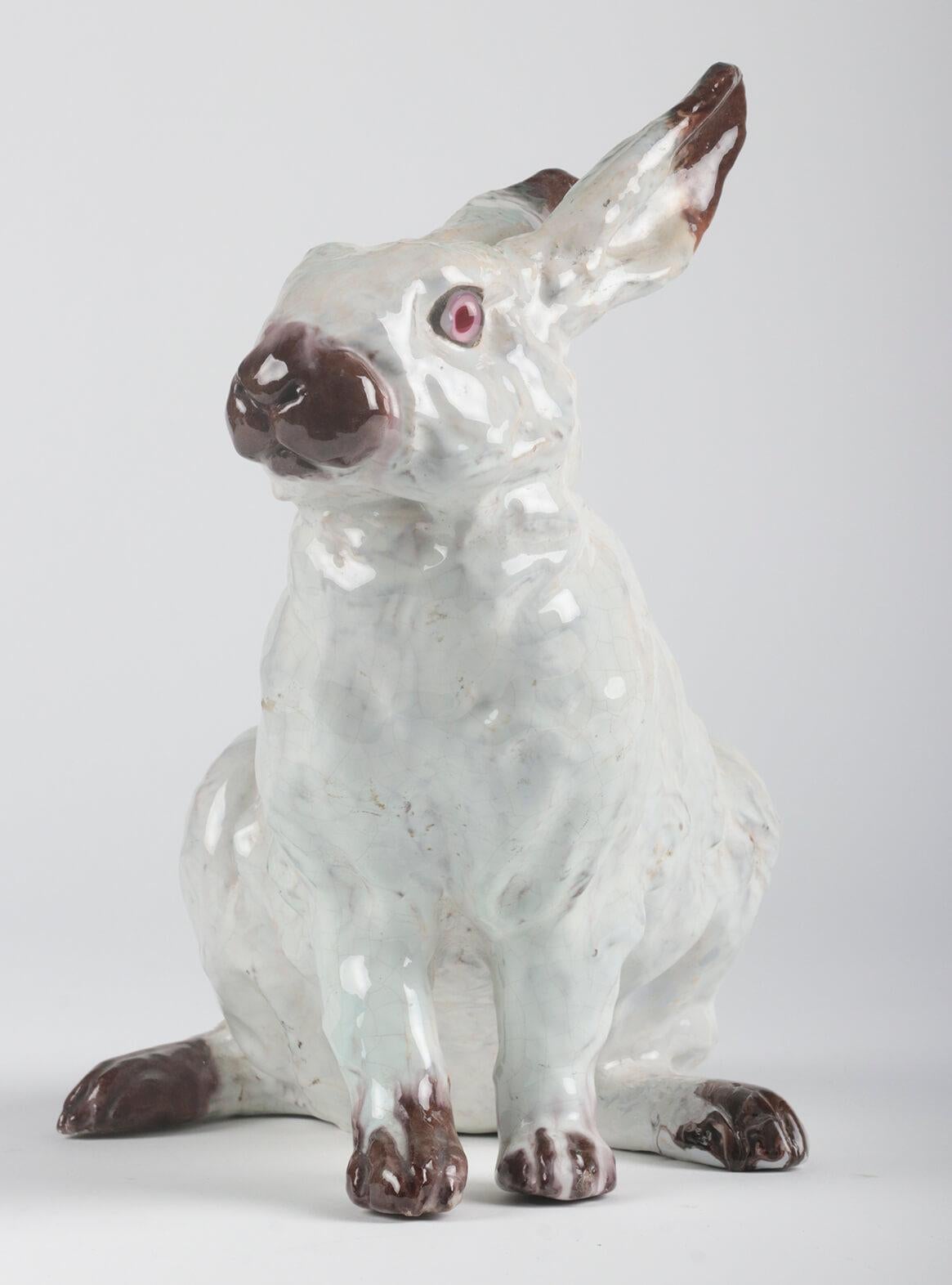 antique ceramic rabbits