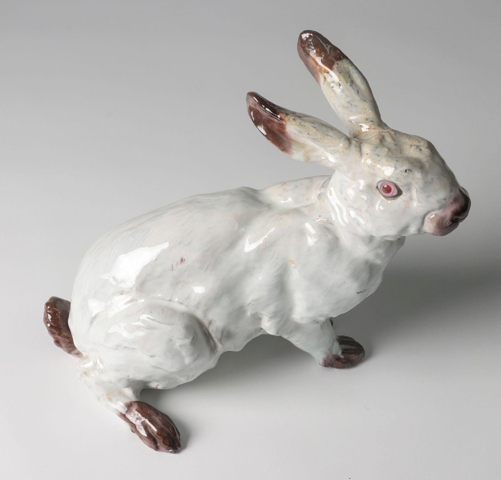 ceramic rabbit sculpture