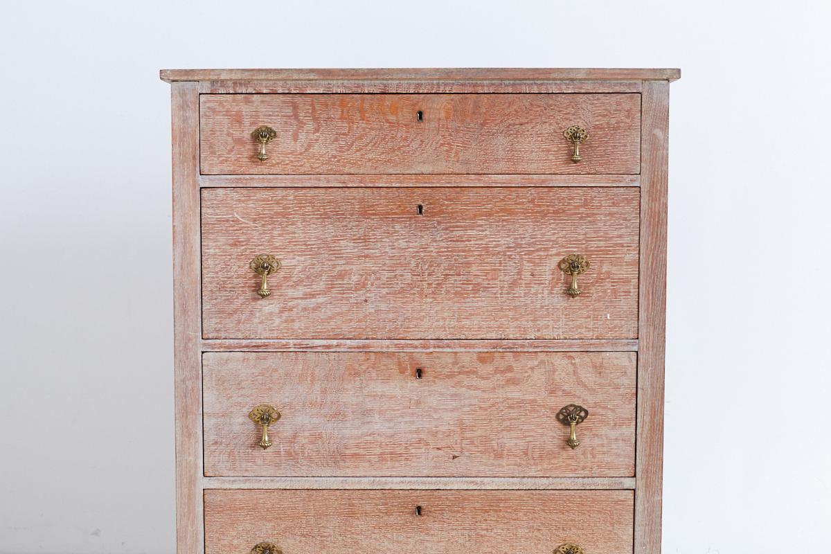 19th Century Cerused Oak Highboy Dresser by Woodard 2