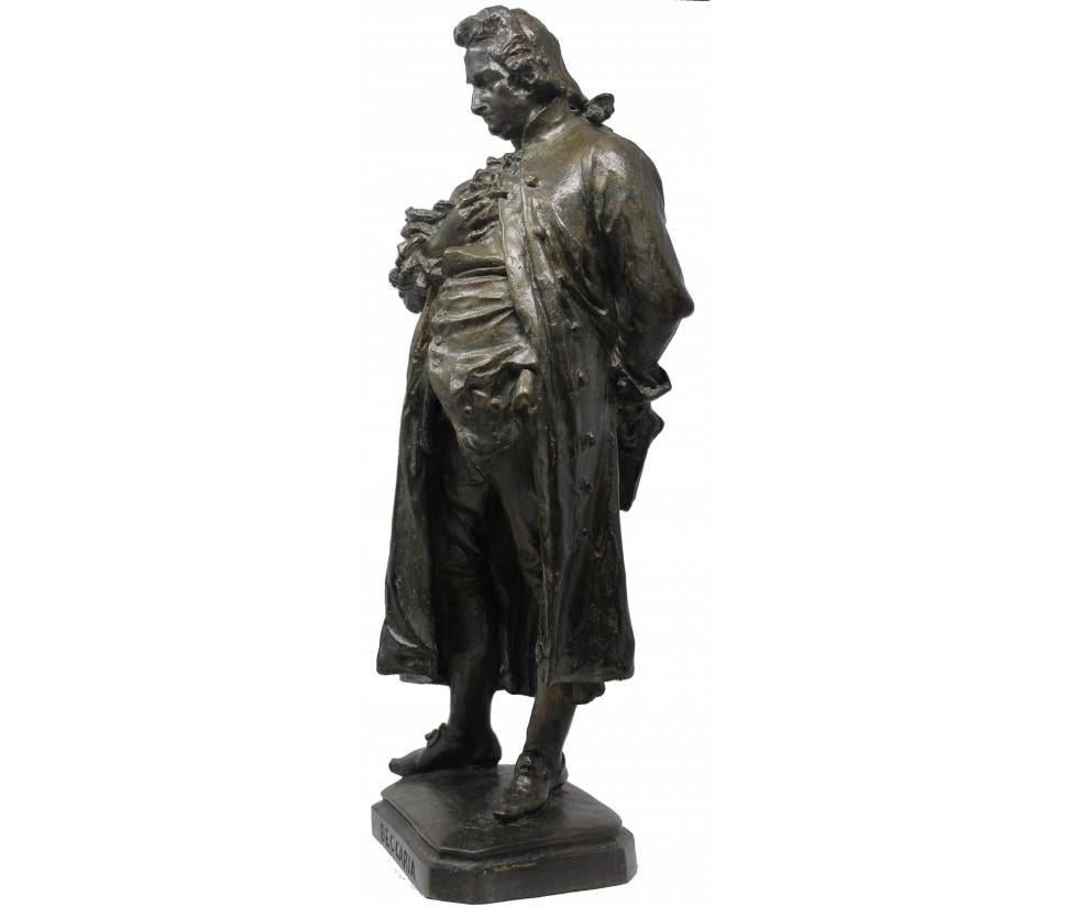 Cesare Beccaria Bronzeskulptur aus dem 19. Jahrhundert (Poliert) im Angebot