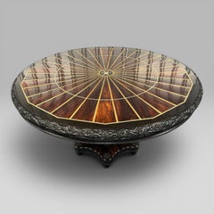 19th Century Ceylonese Ebony & Calamander Centre Table, Circa 1840