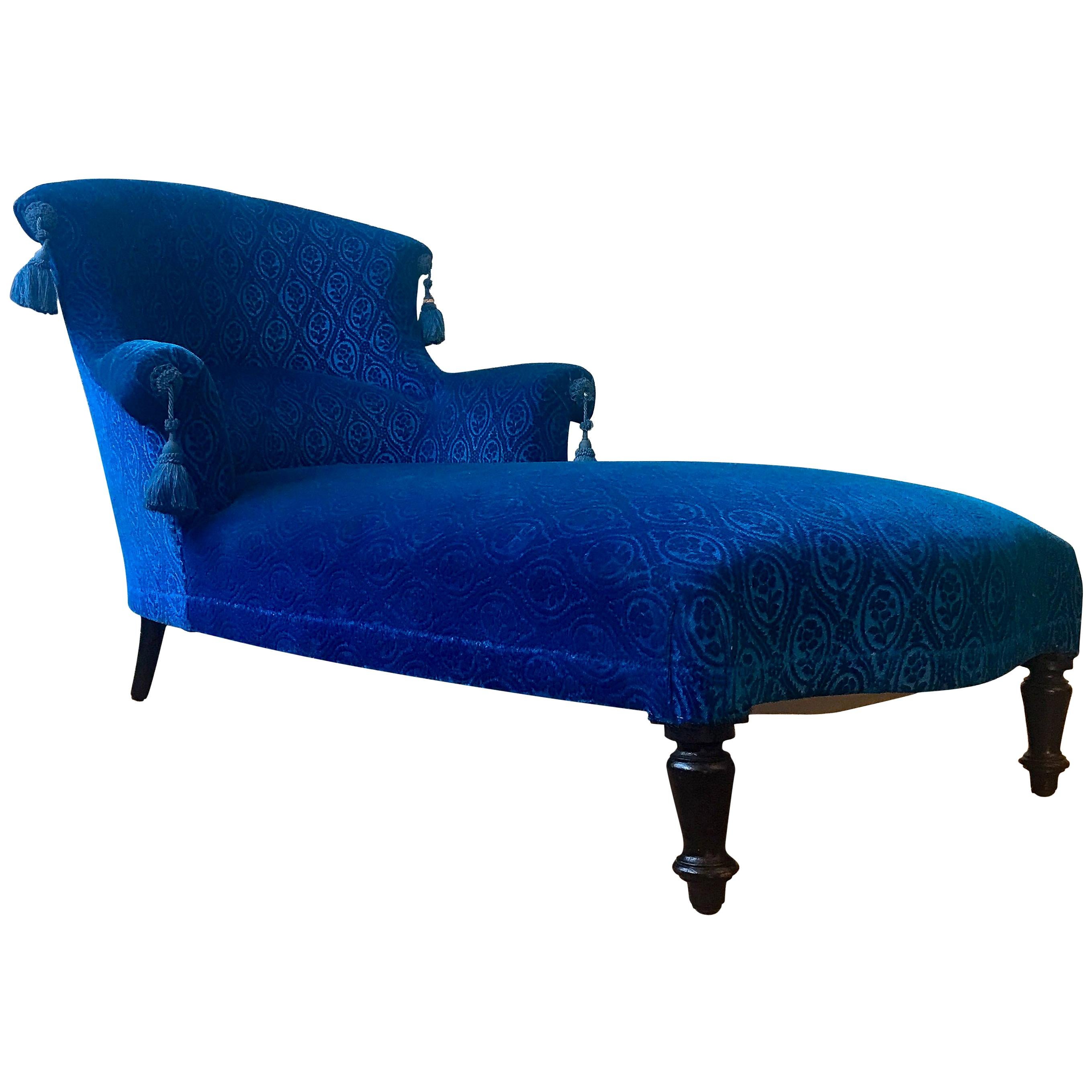 royal blue chaise lounge