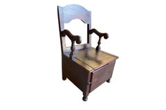 19th Century Chaise Percee, Armchair