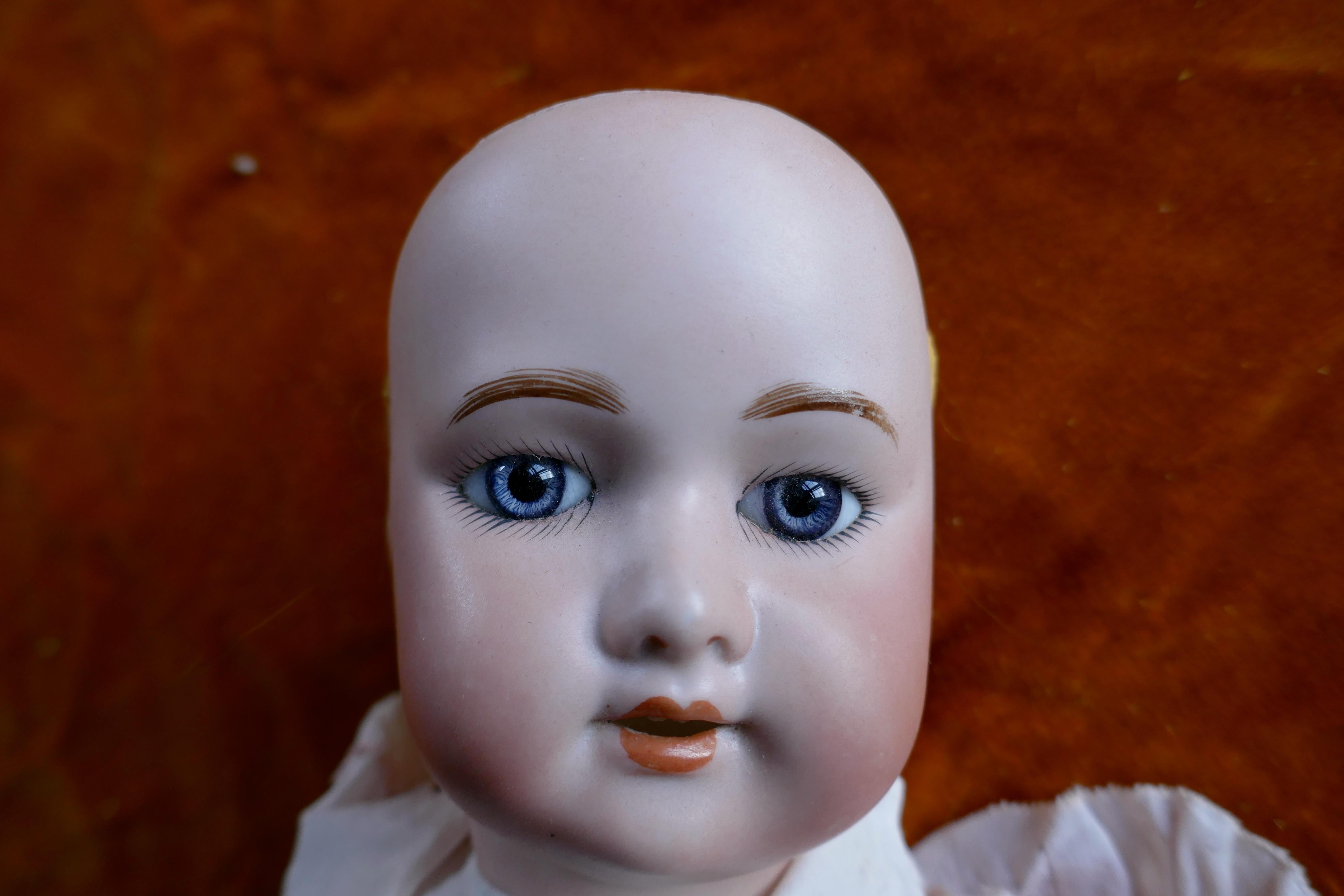 Late 19th Century 19th Century Character Doll with Wig and Clothes