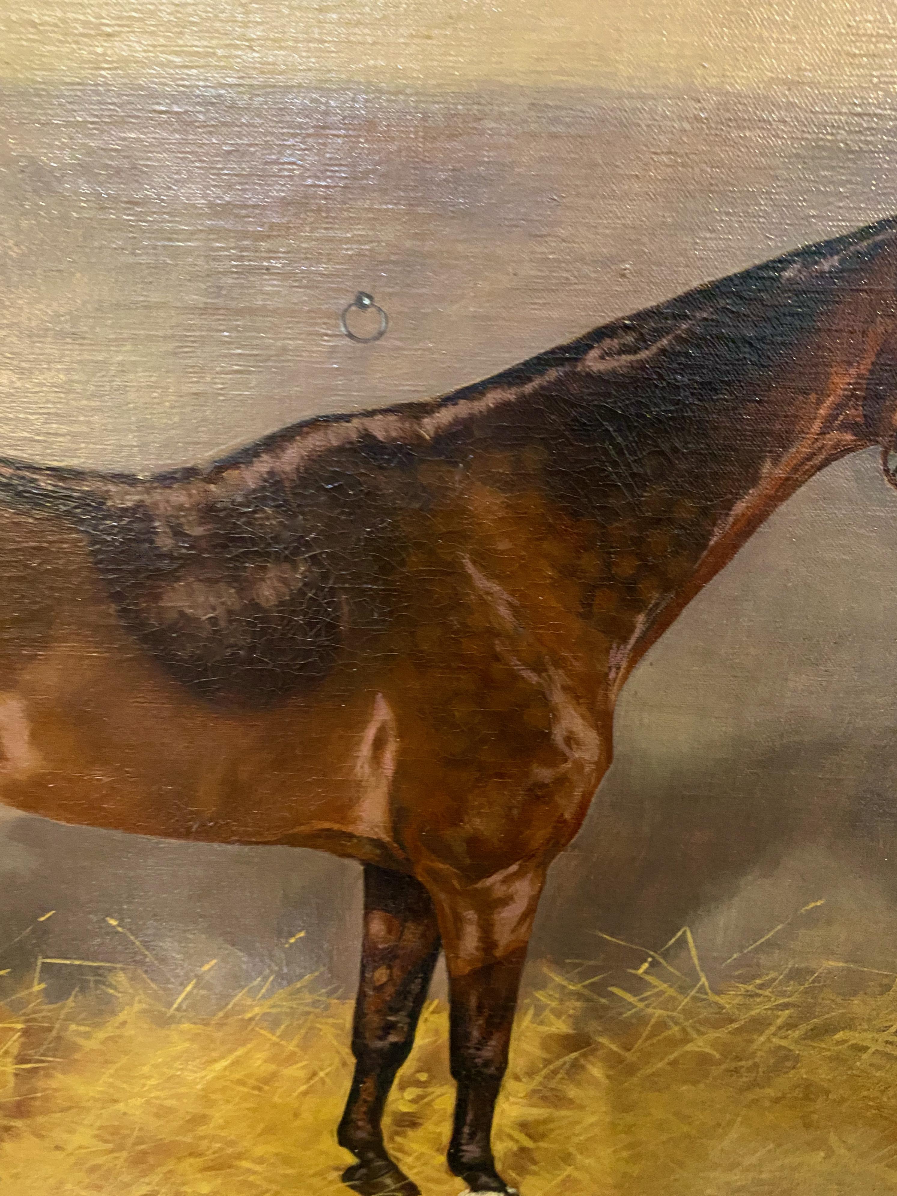 English 19th Century Charles E. Gatehouse Horse Painting For Sale