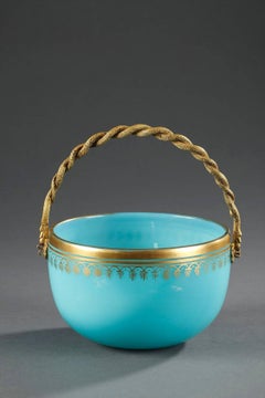 19th Century Charles X Blue Opaline Cup