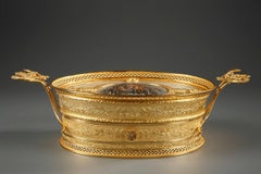 19th Century Charles X Gilt Bronze and Mother-of-Pearl Box