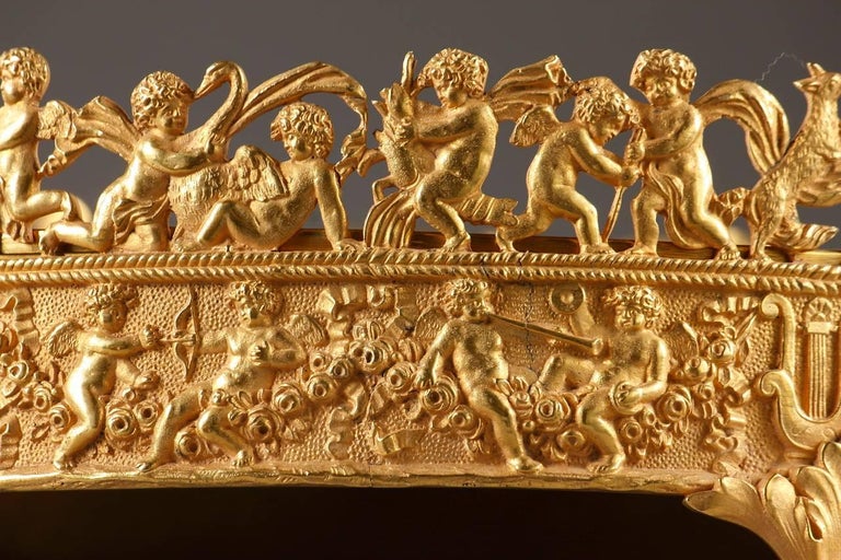 19th Century Charles X Gilt Bronze Centerpiece In Good Condition For Sale In Paris, FR