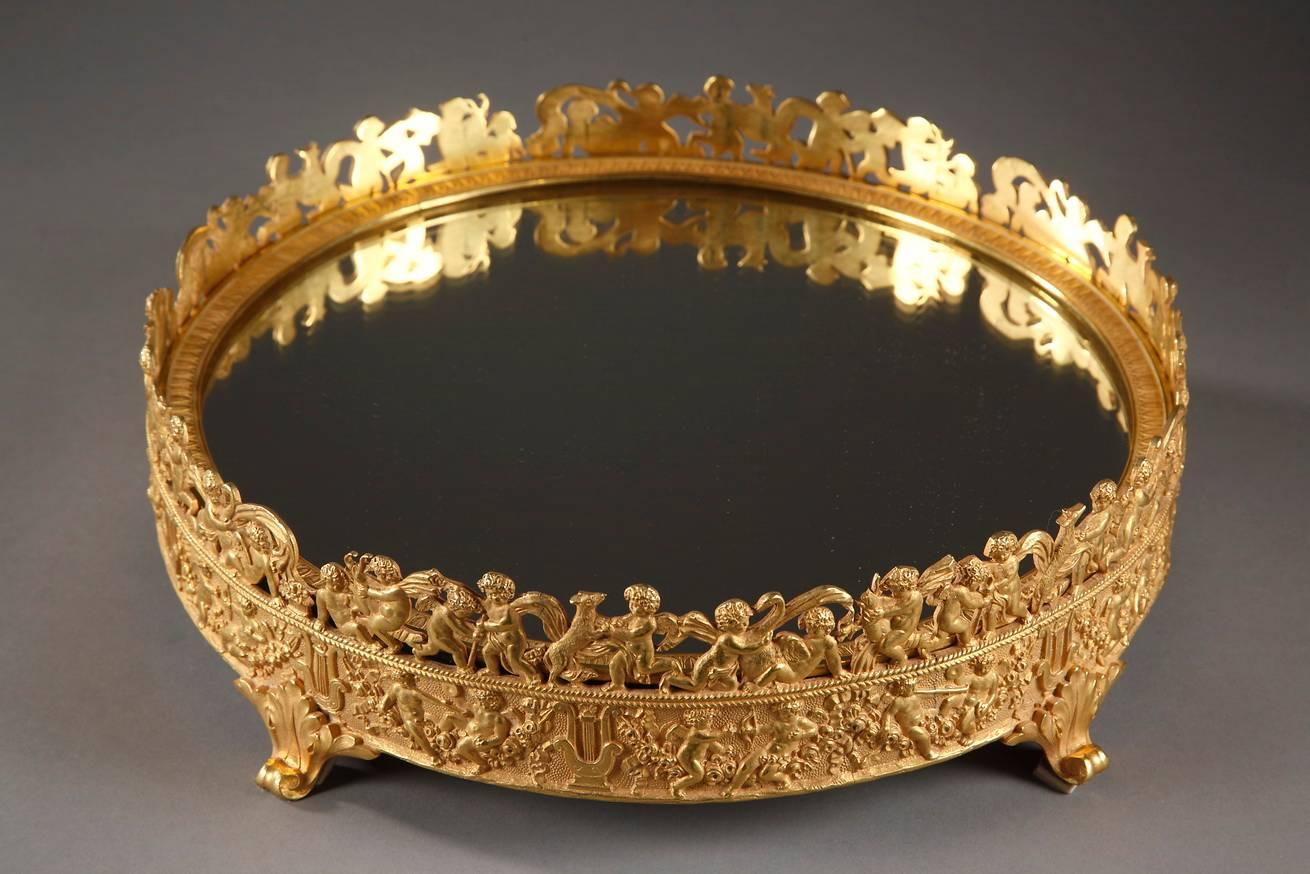 19th Century Charles X Gilt Bronze Centerpiece 2