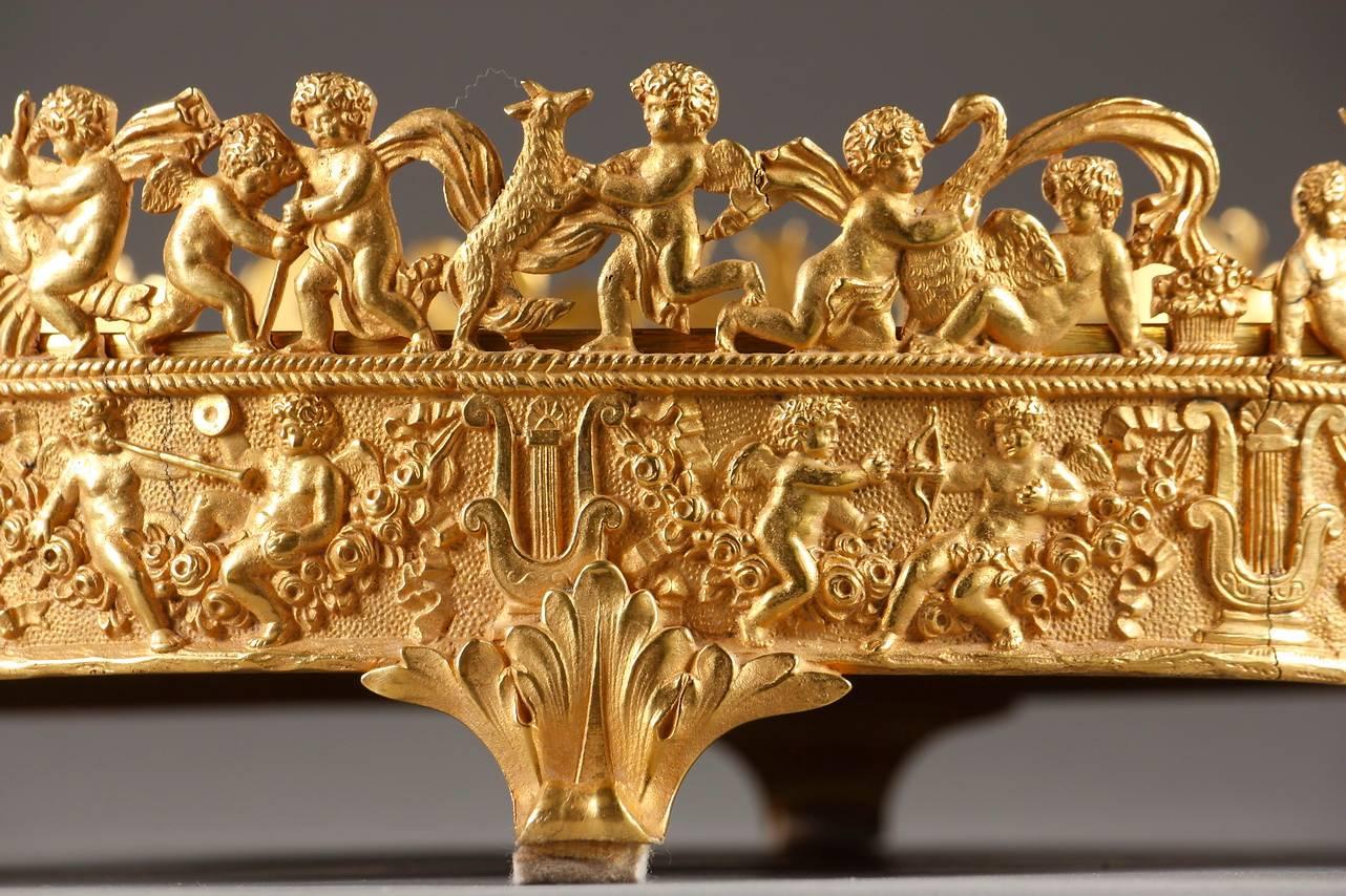 19th Century Charles X Gilt Bronze Centerpiece 3