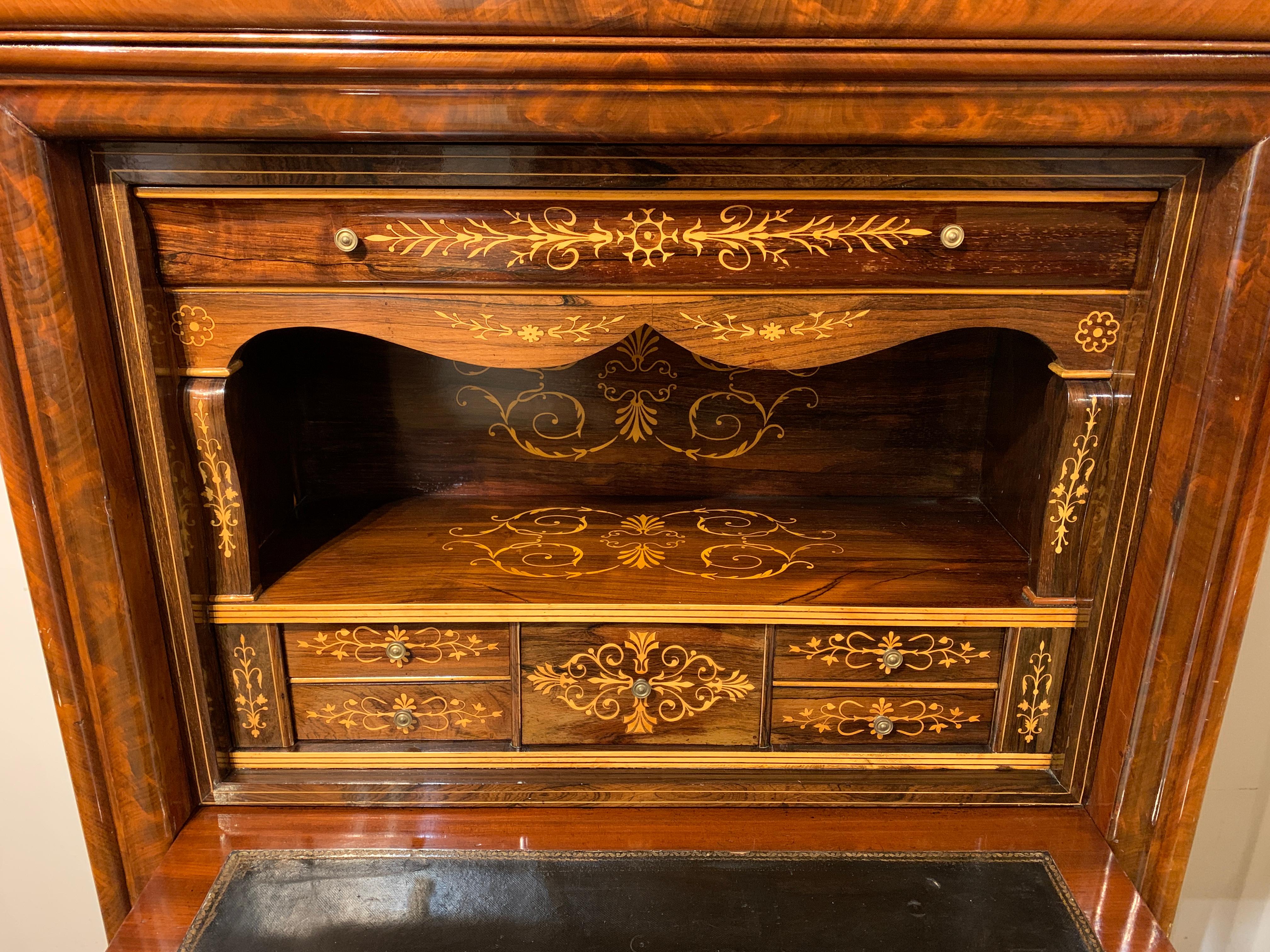 Charles X sECRÉTAIRE EN MAHOGANY CHARLES X DU 19e SIÈCLE