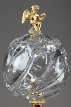 19th Century Charles X Ormolu and Cut-Crystal Candy Dish