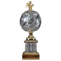 19th Century Charles X Ormolu and Cut-Crystal Candy Dish