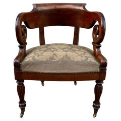 19th Century Charles X Period Mahogany Desk Chair