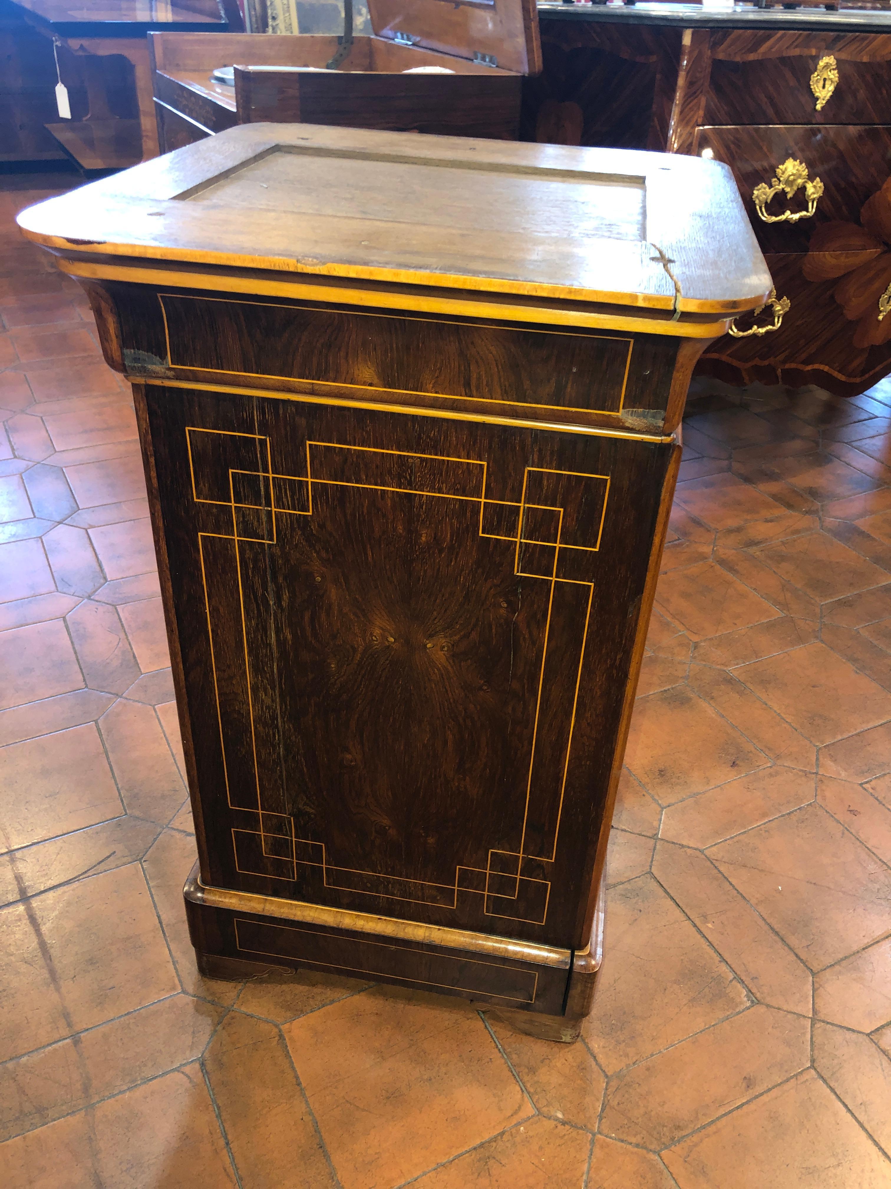 19th Century Charles X Rosewood France Commodes with Marble Top, 1830s 6