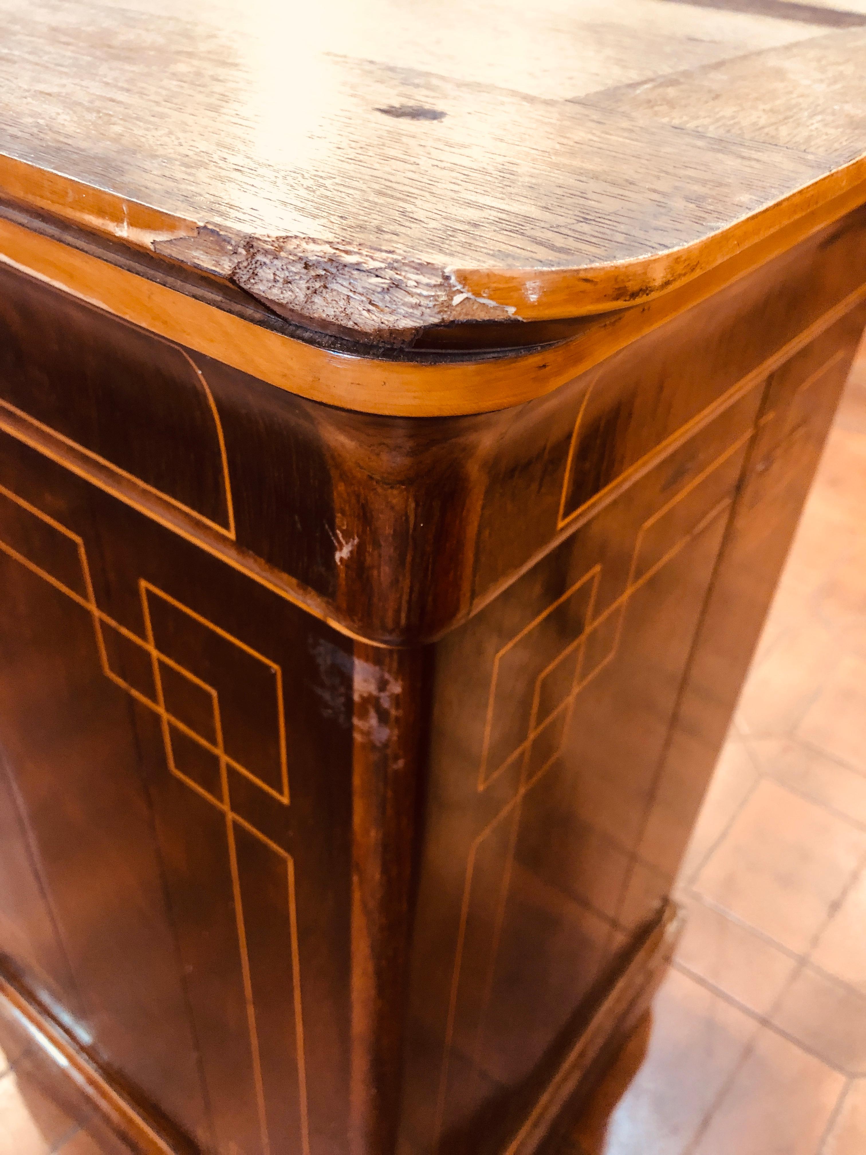 19th Century Charles X Rosewood France Commodes with Marble Top, 1830s 2