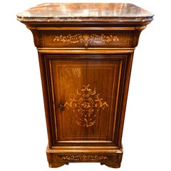 19th Century Charles X Rosewood France Commodes with Marble Top, 1830s