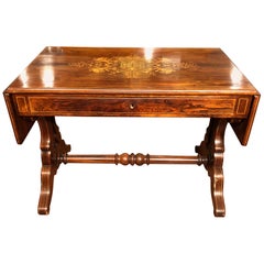 19th Century Charles X Rosewood Inlay Desk, 1860s