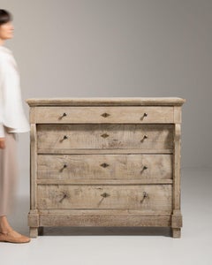 19th Century Charles X White Wood Chest of Drawers