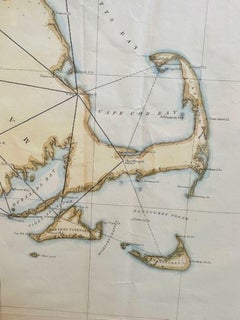 Carta de la costa de Nueva Inglaterra del siglo XIX, 1847