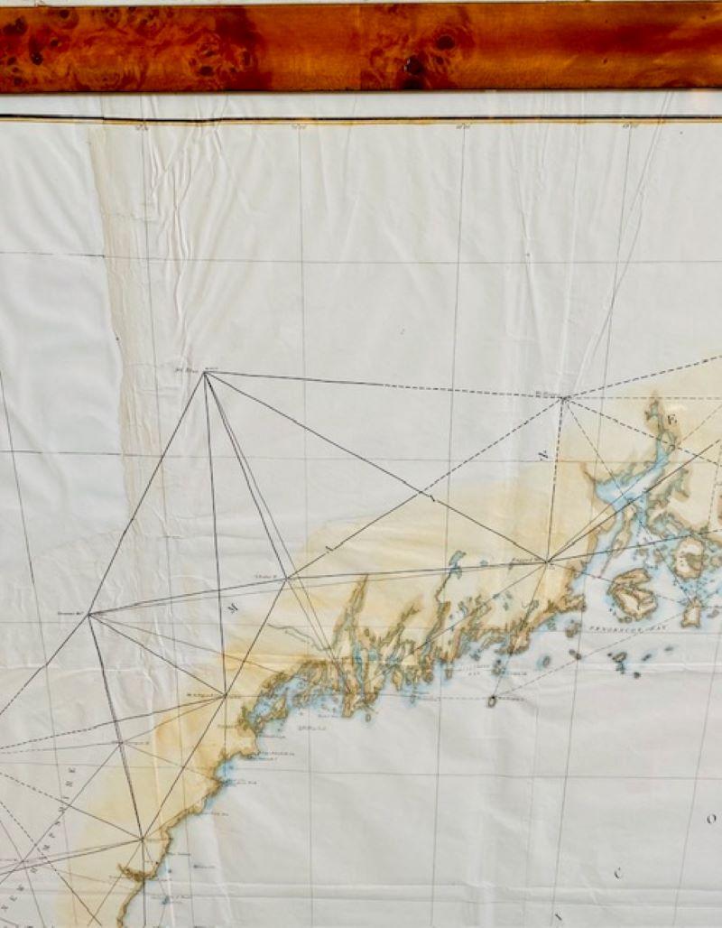 American 19th Century Chart of New England Coast, 1847 For Sale