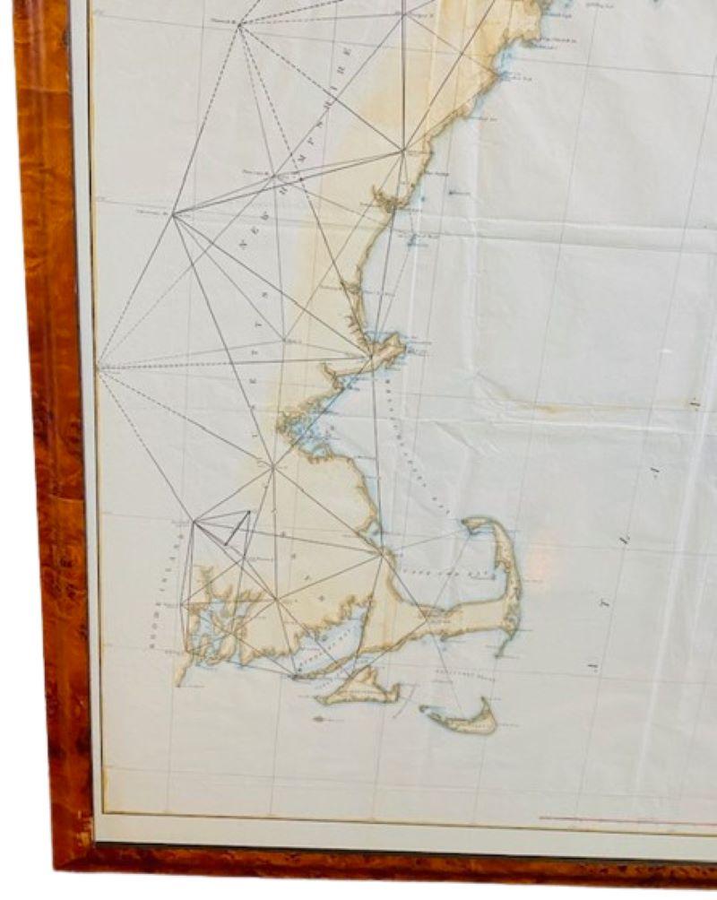Other 19th Century Chart of New England Coast, 1847 For Sale