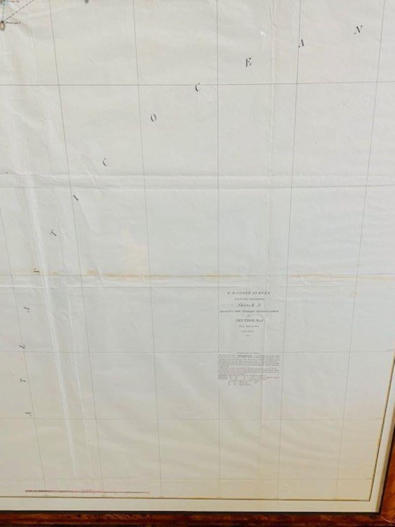 19th Century Chart of New England Coast, 1847 In Good Condition For Sale In Nantucket, MA