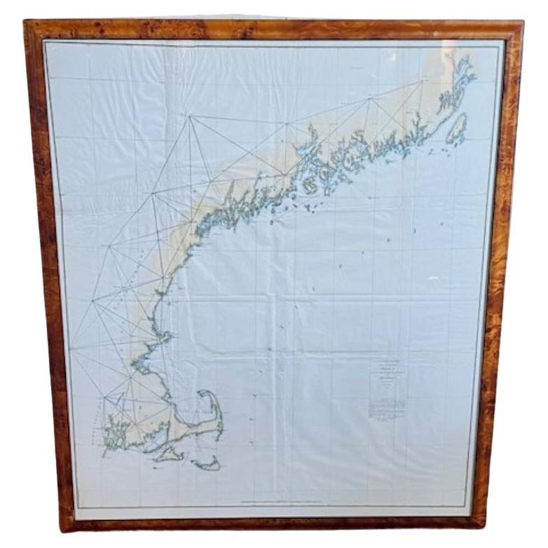 19th Century Chart of New England Coast, 1847 For Sale