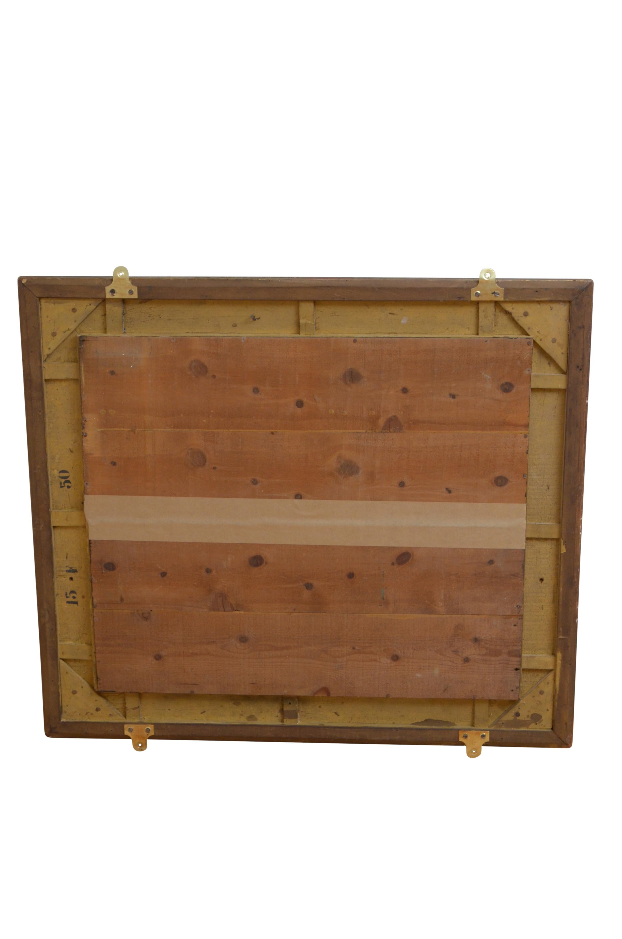 Espejo de pared de madera dorada del siglo XIX Chateau Espejo dorado H79cm en venta 6