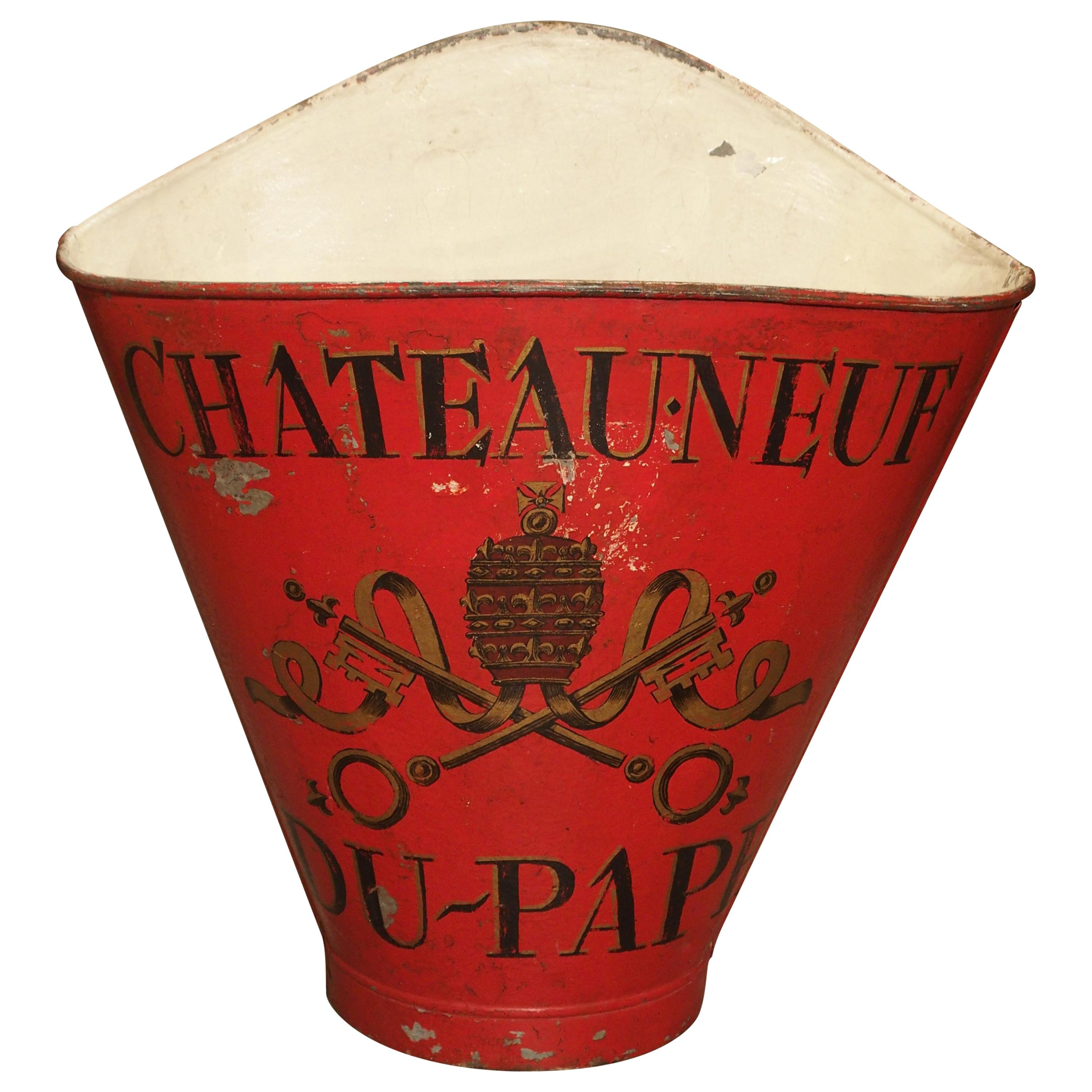 19th Century Chateauneuf Du Pape Grape Harvesting Hotte