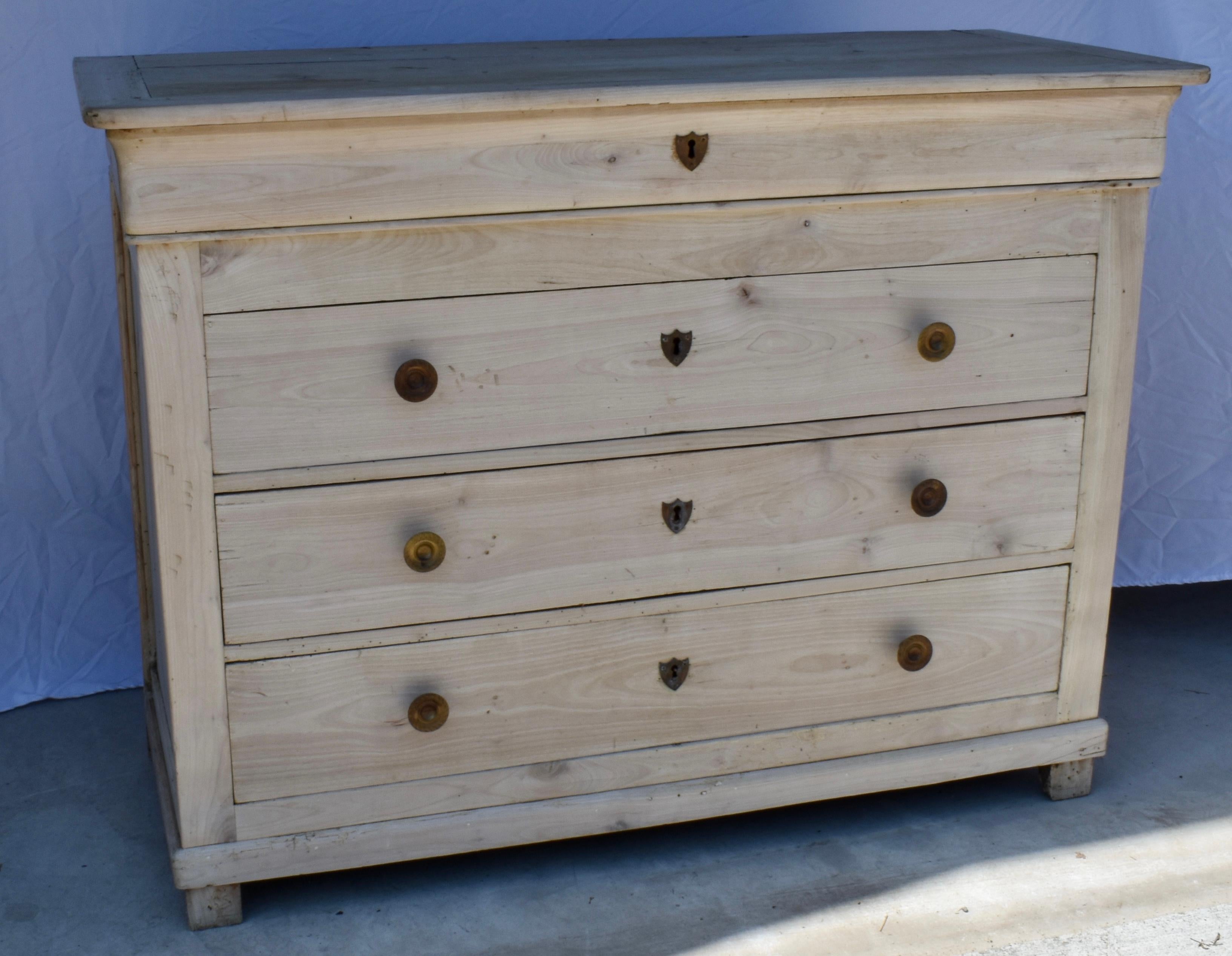 French 19th Century, Cherry Bleached Louis Philippe Chest