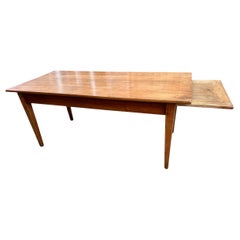 19th Century Cherry Dining Table with bread slide