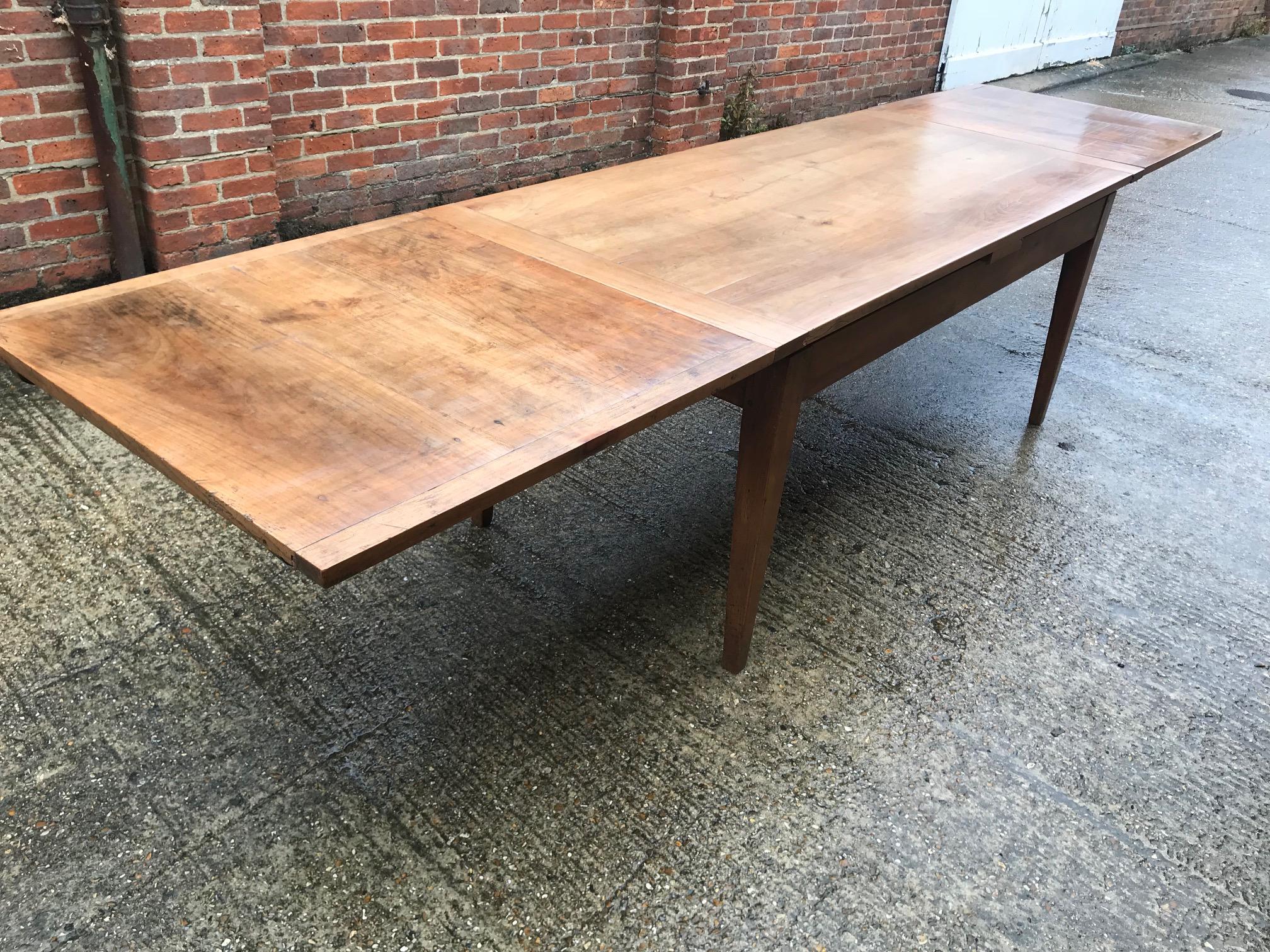 19th Century Cherry Double Draw-Leaf Table 3