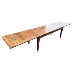 19th Century Cherry Double Extending Table