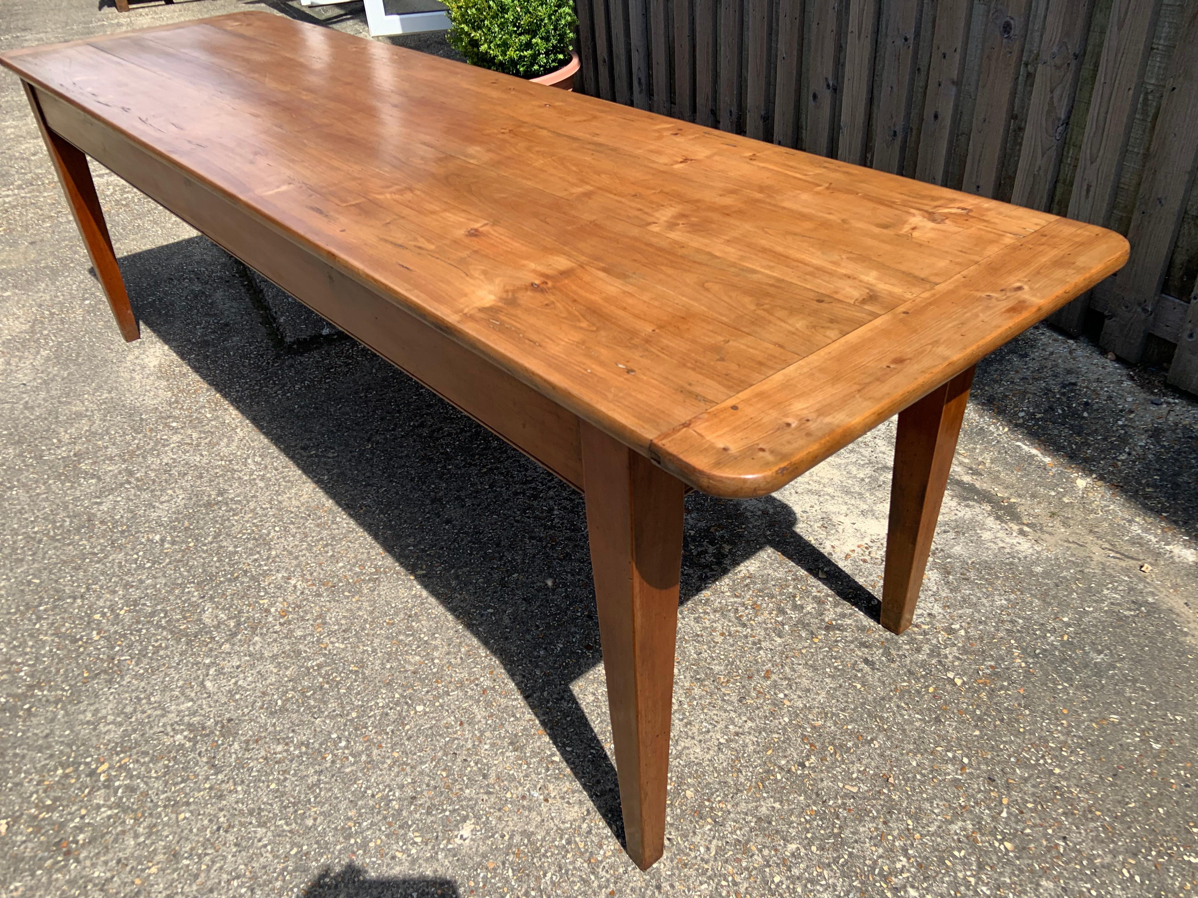 French 19th Century, Cherry Farmhouse Table