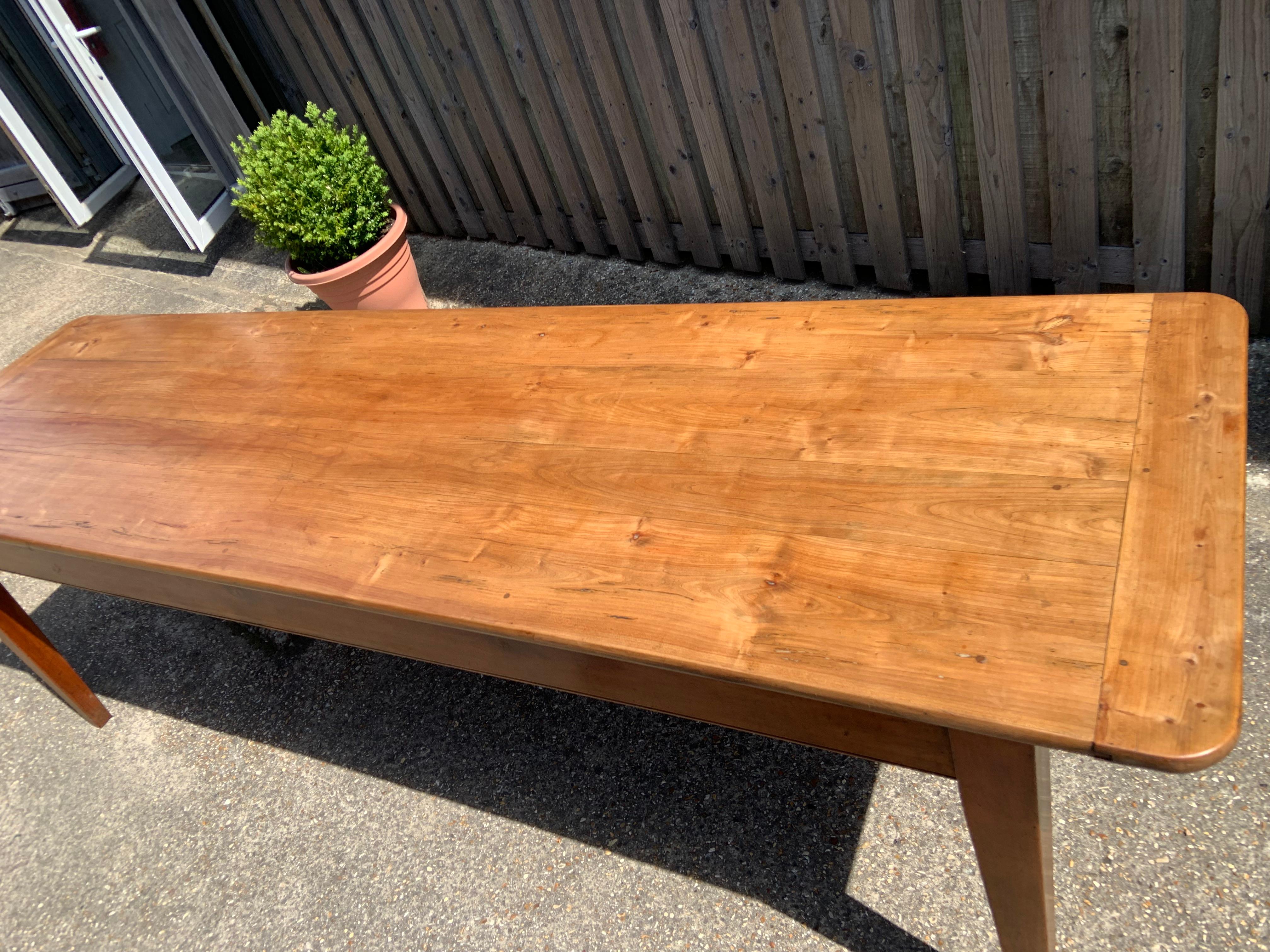 Hand-Crafted 19th Century, Cherry Farmhouse Table