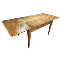 19th Century Cherry Table With Two Extension Leaves