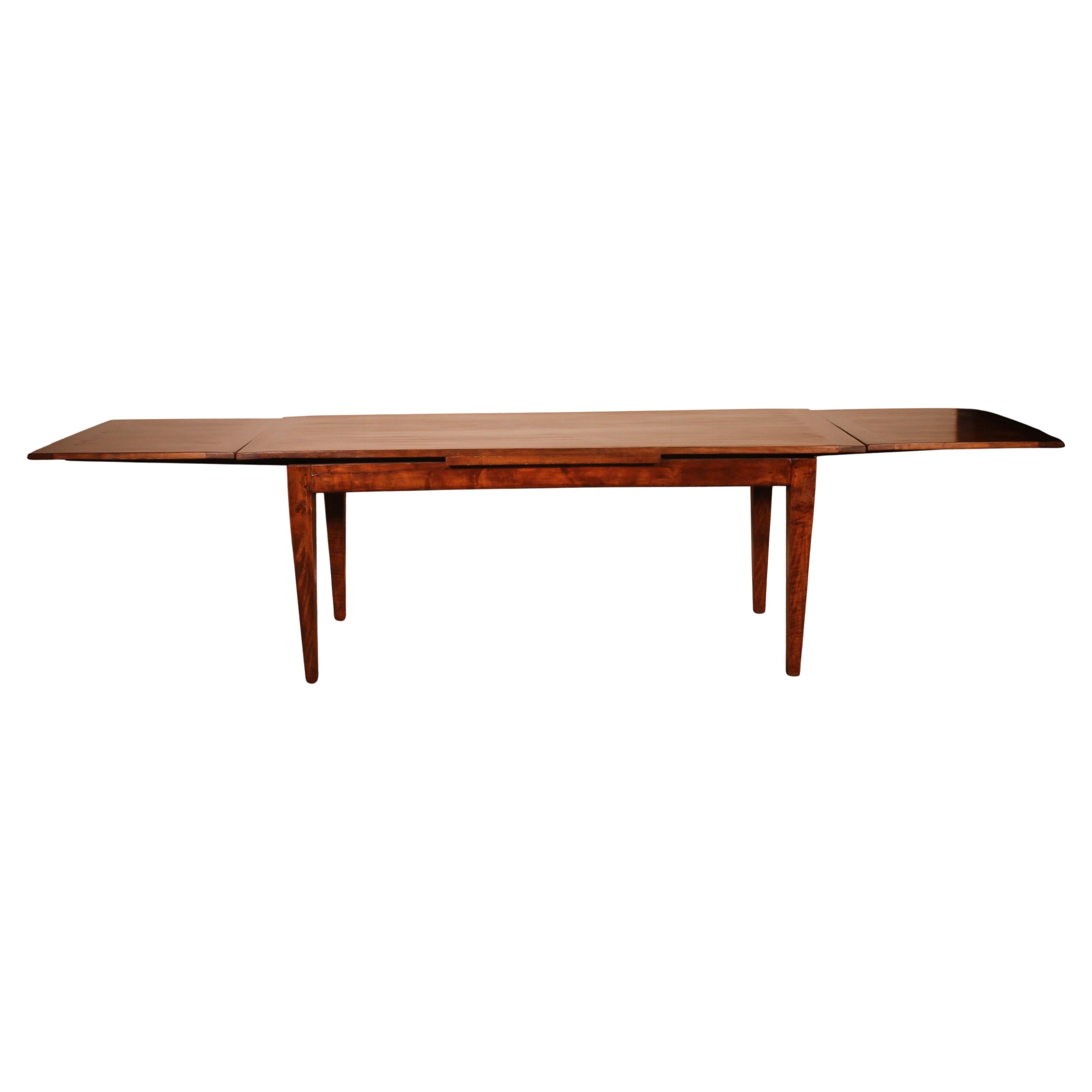 19th Century Cherry Wood Extending Table
