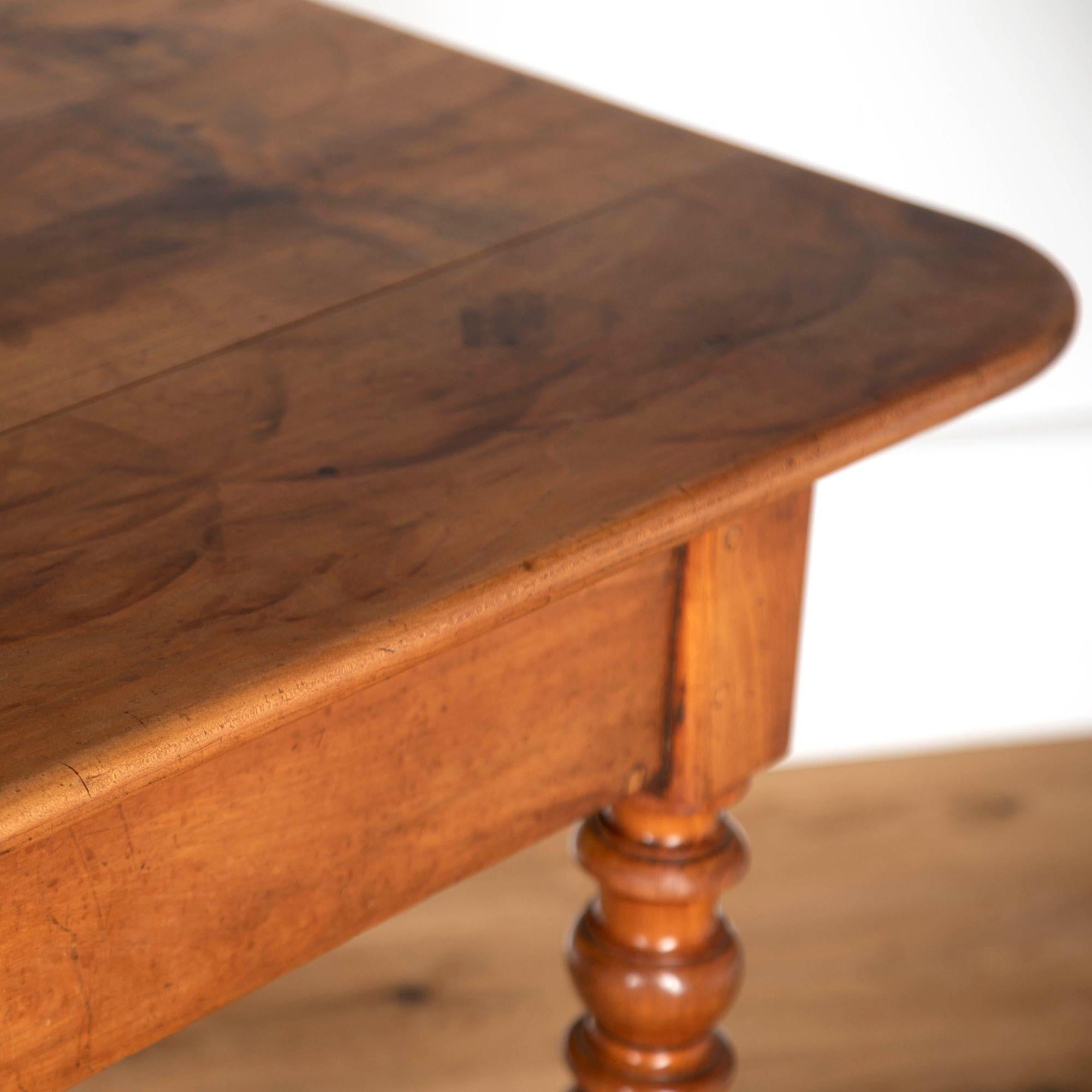 French 19th Century Cherry Wood Farmhouse Table