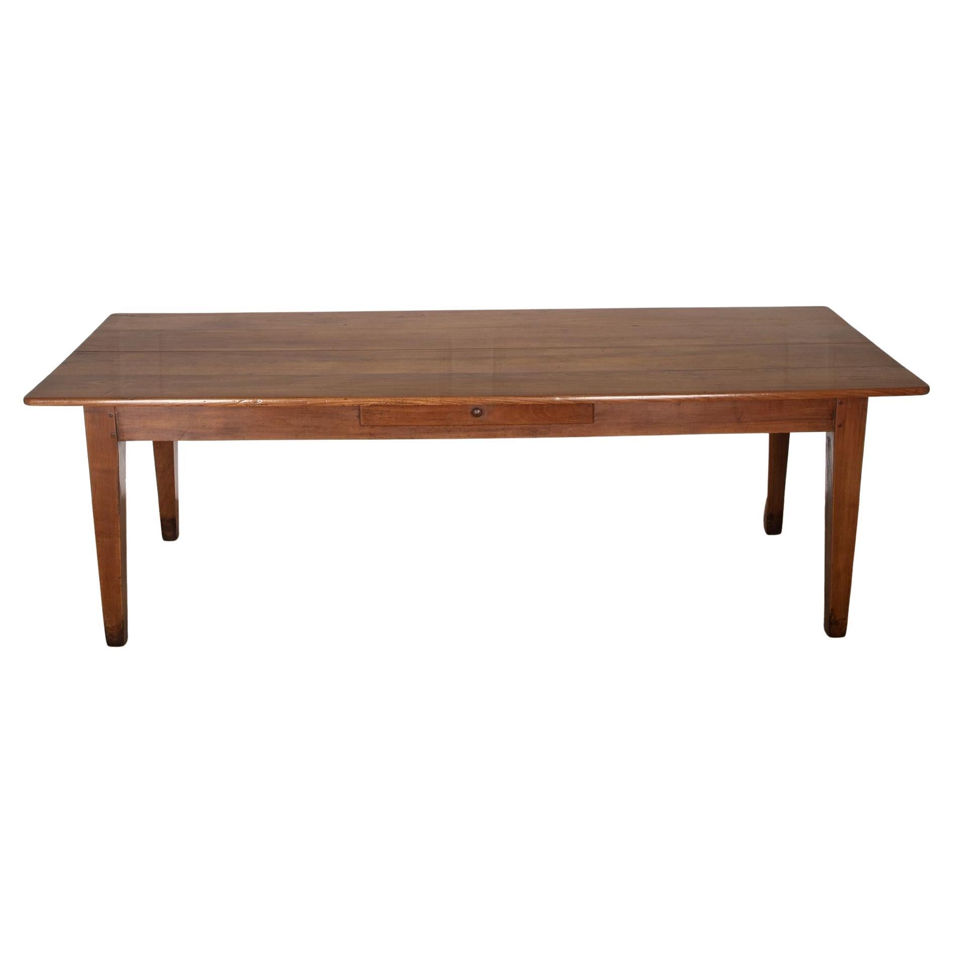 19th Century Cherry Wood Farmhouse Table