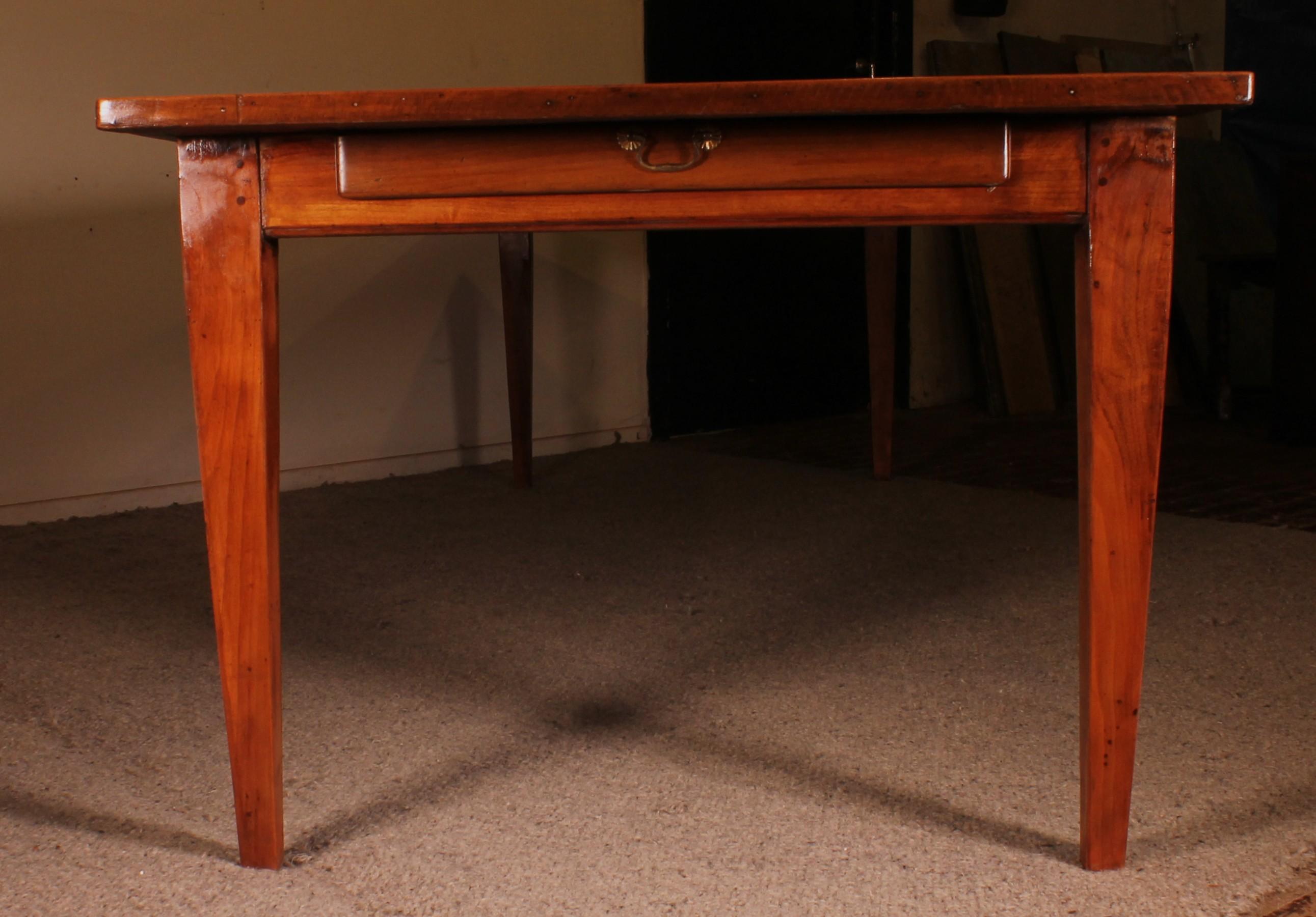 19th Century Cherry Wood Refectory Table 3m00 X 1m00 in vendita 1