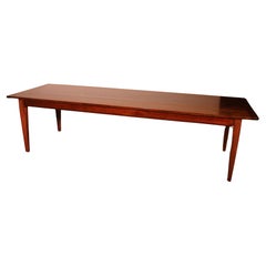 Antique 19th Century Cherry Wood Refectory Table 3m00 X 1m00