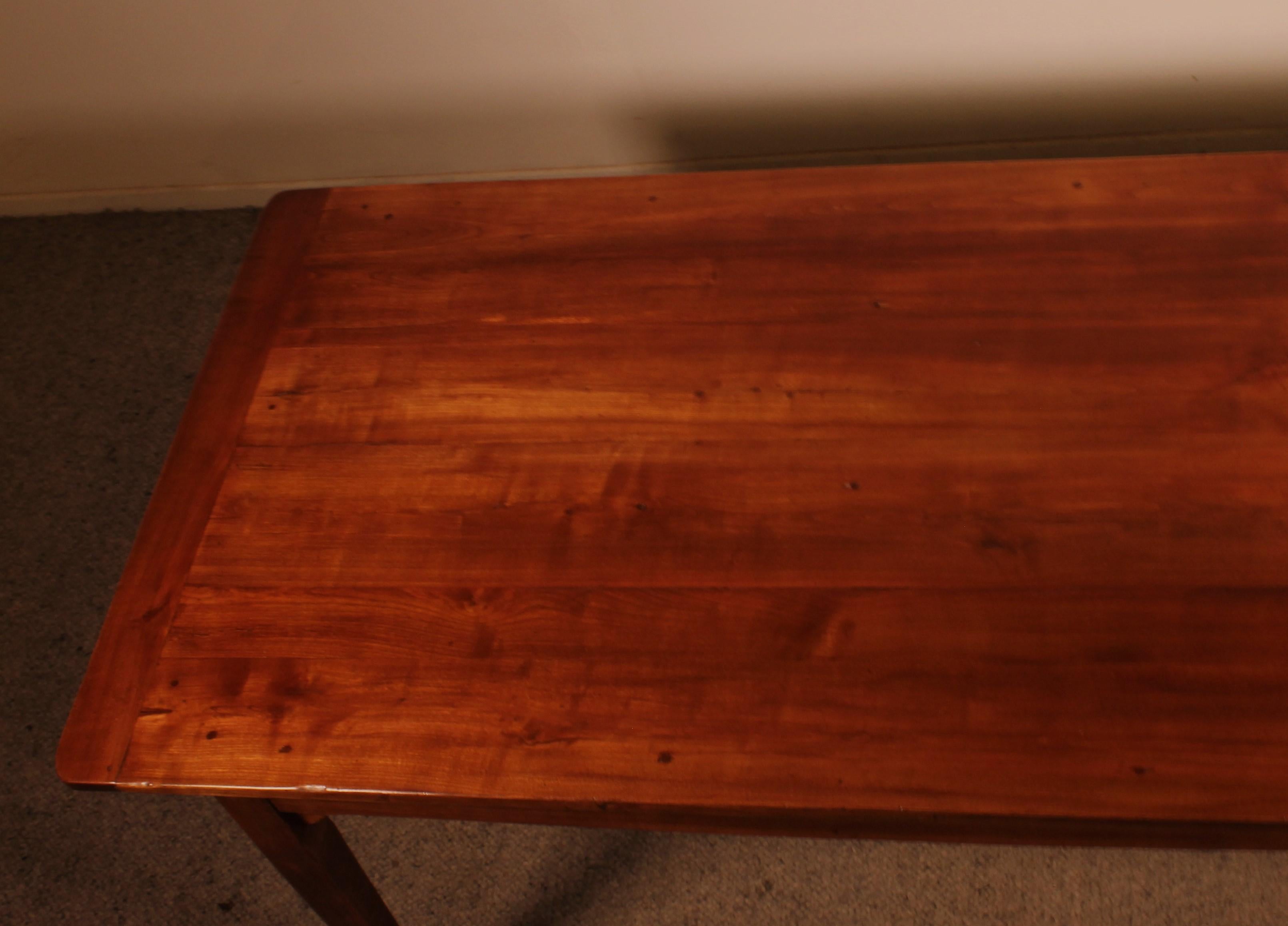Table de réfectoire du 19ème siècle en cerisier en vente 4