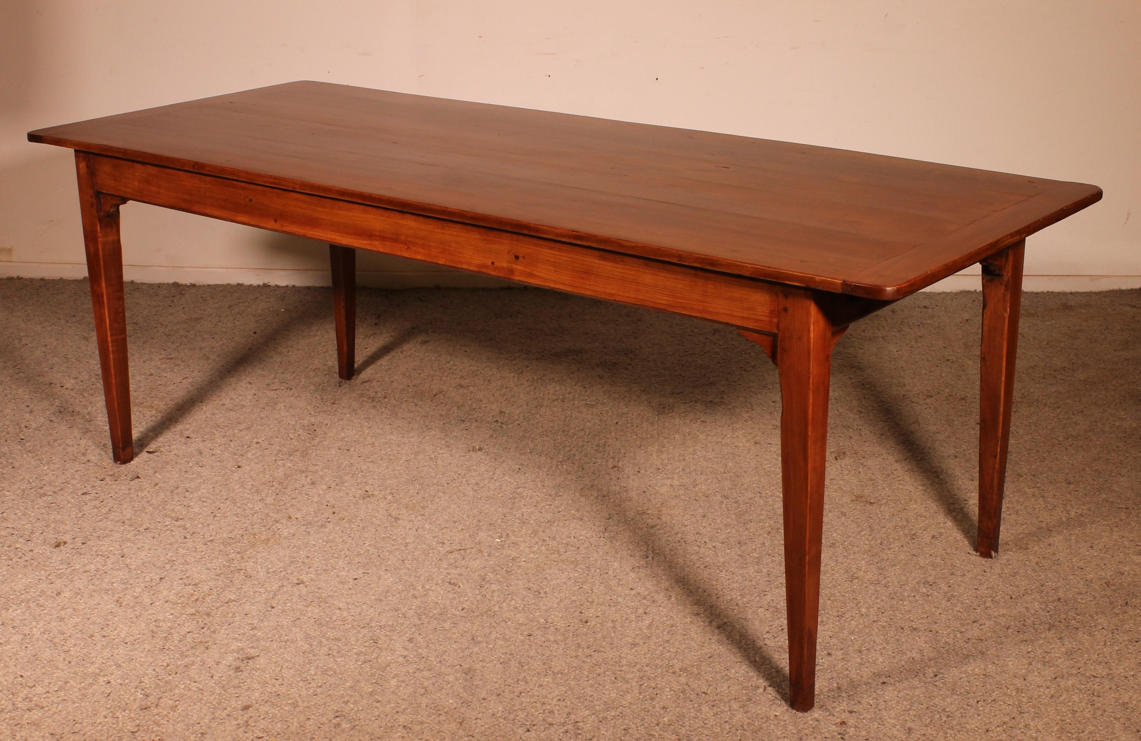 Table de réfectoire du 19ème siècle en cerisier en vente 1