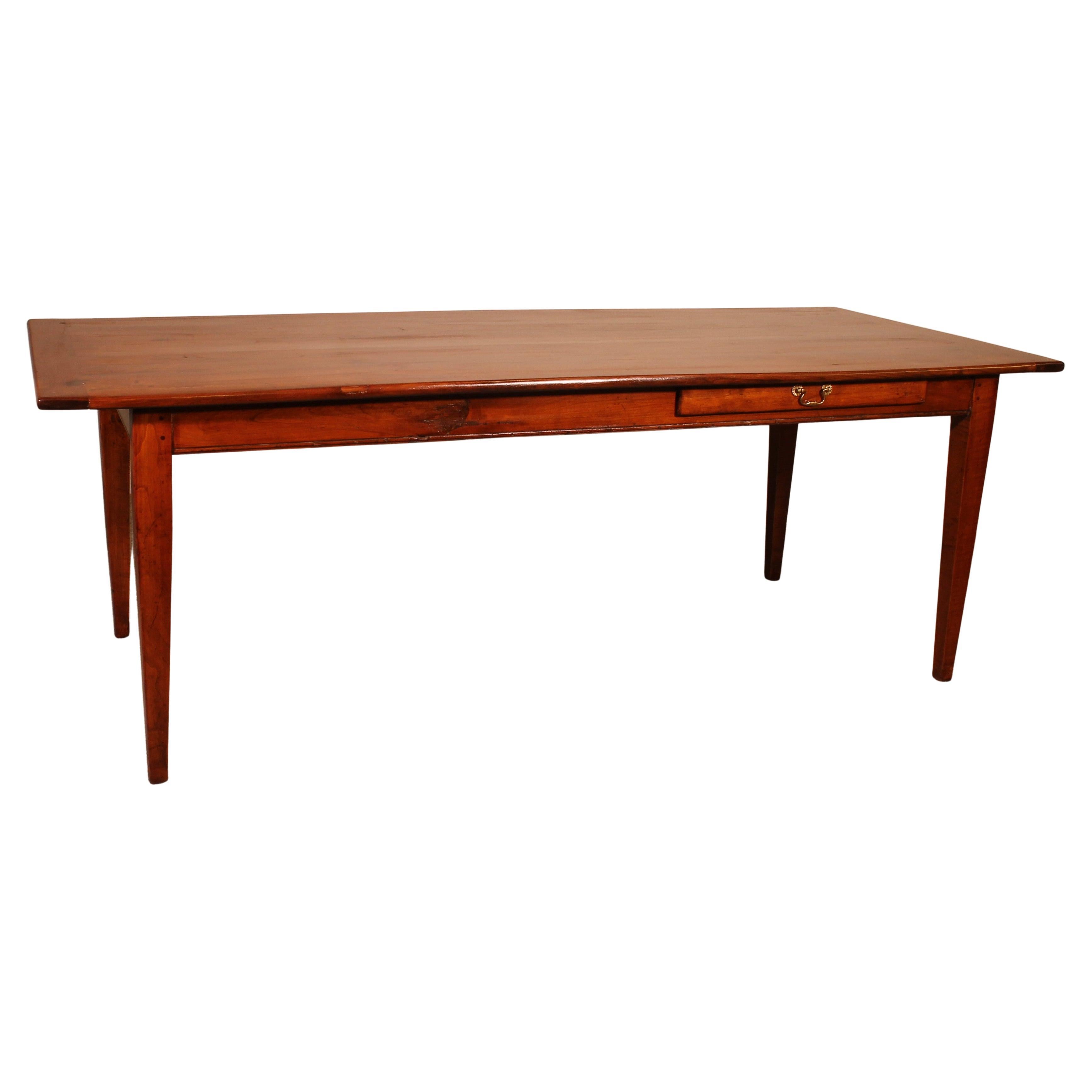 19. Jahrhundert Kirsche Wood Refektorium Tisch von 92cm breit im Angebot